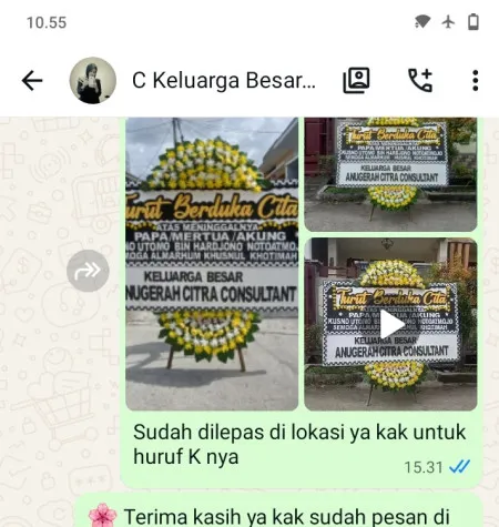 Pengiriman Papan Bunga Duka Greenwich Park Bsd